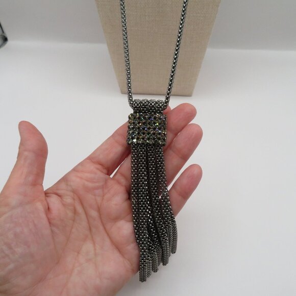 Melania Trump Metallic Black Crystal Necklace - Picture 3 of 10